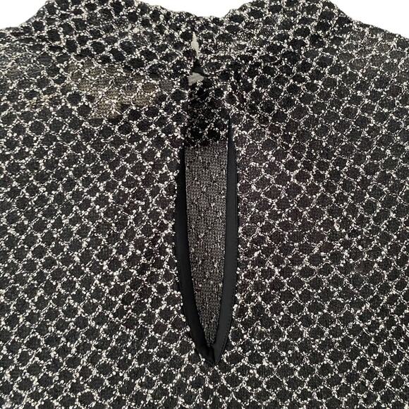 L’Agence Nico Fishnet Sheer Bodysuit Black Silver size small - Picture 8 of 10